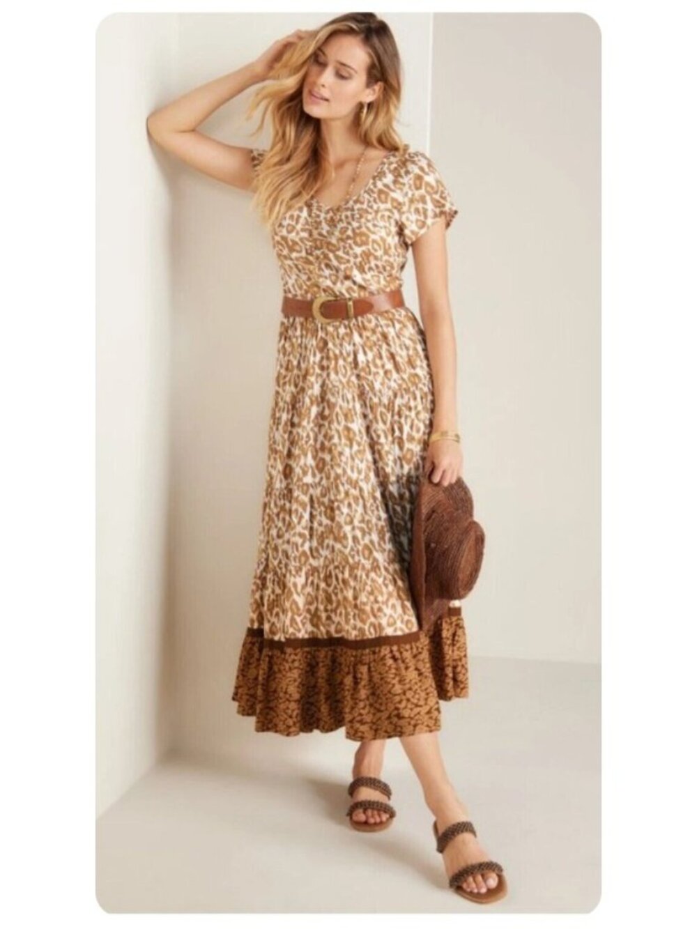 Soft Surroundings Leopard Print Dress sz L
